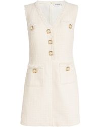 Self-Portrait - Bouclé Sleeveless Mini Dress - Lyst