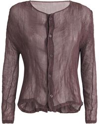 Issey Miyake - Chiffon Twist Cardigan - Lyst