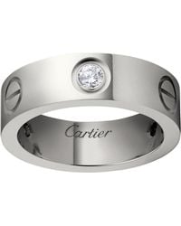 Cartier - White Gold And Diamond Love Ring - Lyst