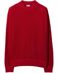 Burberry - Silk-cotton Mesh Crew-neck Sweater - Lyst