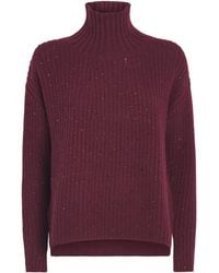 Allude - Wool-Cashmere Crystal-Embellished Sweater - Lyst