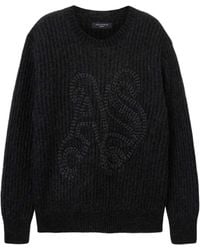 AllSaints - Embroidered Chainy Sweater - Lyst