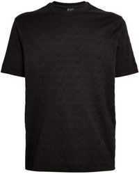 Emporio Armani - Cotton Logo Jacquard T-shirt - Lyst