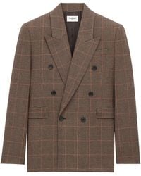 Saint Laurent - Wool-Cashmere Double-Breasted Jacket - Lyst