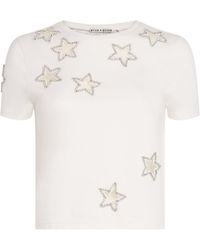 Alice + Olivia Stace Face Cotton T-shirt in White | Lyst