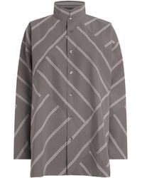 Eskandar - Slim Double Stand-Collar Shirt - Lyst