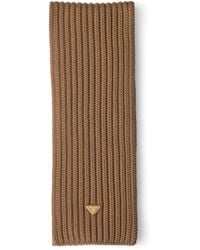 Prada - Virgin Wool Logo Scarf - Lyst