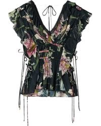 AllSaints - Floral Canto Top - Lyst