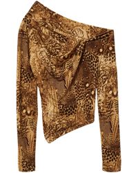 AllSaints - Animal Print Arlie Top - Lyst