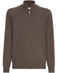 Brunello Cucinelli - Cashmere Quarter-Zip Sweater - Lyst