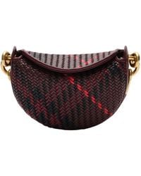 Burberry - Woven Leather Check Bridle Clutch Bag - Lyst