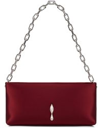 Christian Louboutin - Maykimay Chain Pouch Neoprene Satin Clutch Bag - Lyst