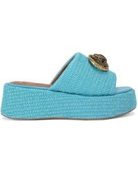 Kurt Geiger - Woven Chelsea Flatform Mules - Lyst