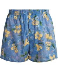 Sunspel - Cotton Printed Boxer Shorts - Lyst