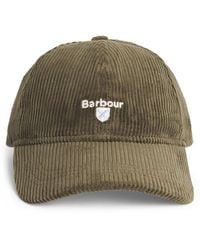 Barbour - Cotton Corduroy Preston Baseball Cap - Lyst