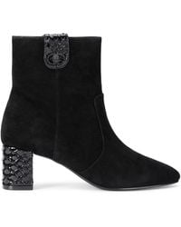 Kurt Geiger - Suede Chelsea Trim Ankle Boots - Lyst