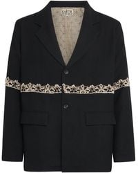 Kartik Research - Wool Embroidered Blazer - Lyst