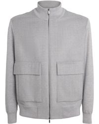 Paul & Shark - Wool-Silk Aliseo Bomber Jacket - Lyst