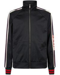 Gucci Logo Zip-up Sweatshirt - Black