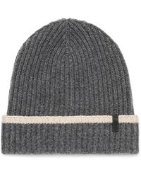 Brunello Cucinelli - Cashmere English Rib Knit Beanie - Lyst