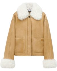 Loewe - Shearling-Trim Leather Jacket - Lyst