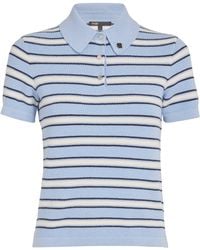Maje - Stripe Cropped Polo Shirt - Lyst
