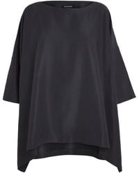 Eskandar - Silk Plissé Scoop-Neck Top - Lyst