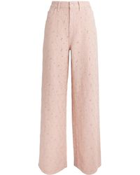 PAIGE - Floral Cameron Wide-Leg Jeans - Lyst