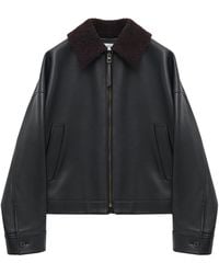 Loewe - Leather Shearling-Collared Jacket - Lyst
