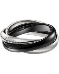 Cartier - Medium And Ceramic Trinity Ring - Lyst
