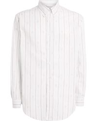 Drole de Monsieur - Cotton Stripe Monogram Shirt - Lyst