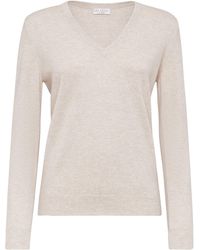 Brunello Cucinelli - Cashmere Monili-Detail Sweater - Lyst
