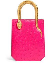 BVLGARI - Ostrich Leather Serpentine Cross-Body Bag - Lyst