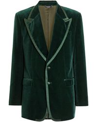 Dolce & Gabbana - Velvet Single-Breasted Blazer - Lyst