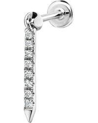 Maria Tash - Diamond Eternity Bar Charm Threaded Stud Earring - Lyst