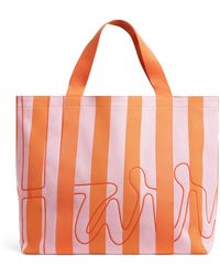 Harrods - Large Cotton Stripe Logo Tote Bag - Lyst