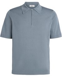 Sandro - Zip-Up Polo Shirt - Lyst