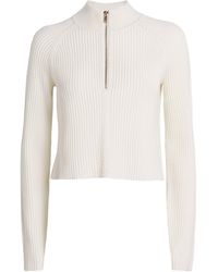 Maje - Rib-Knit Quarter-Zip Sweater - Lyst