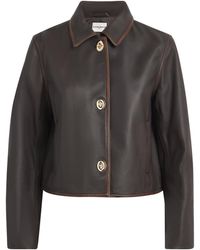 Claudie Pierlot - Leather Turn-Lock Jacket - Lyst