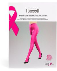 Wolford - Satin De Luxe Special Pink Edition Tights - Lyst