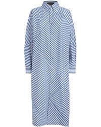Eskandar - Stripe A-Line Midi Shirt Dress - Lyst