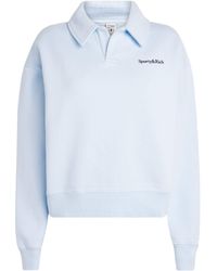 Sporty & Rich - Cotton Serif Polo Sweatshirt - Lyst