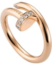 Cartier - Rose And Diamond Juste Un Clou Ring - Lyst
