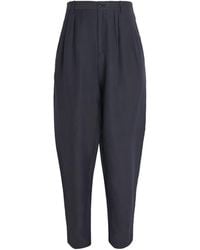 Giorgio Armani - Linen-Blend Tailored Trousers - Lyst