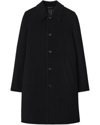 Burberry - Wool Mid-Length Car Coat - Lyst