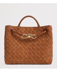 Bottega Veneta - Small Suede Andiamo Top-Handle Bag - Lyst