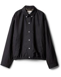 Miu Miu - Pinstripe Blouson Jacket - Lyst
