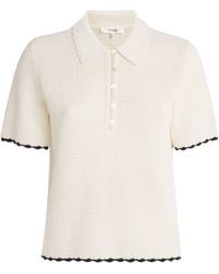 FRAME - Crochet Daybreak Polo Shirt - Lyst