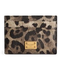 Dolce & Gabbana - Calfskin Leopard Print Card Holder - Lyst