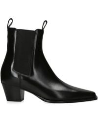 TOTEME - Leather The City Ankle Boots 50 - Lyst